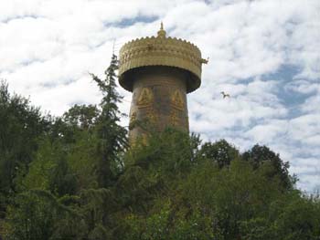 huge prayer wheel